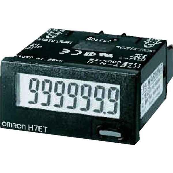 【メーカー在庫あり】 H7ETNFVB 小形タイムカウンタ 7桁 フリー電圧入力 バックライトなし リセットキーあり ブラック H7ET-NFV-B JP店