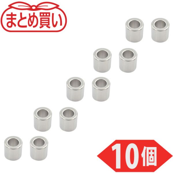 【メーカー在庫あり】 TN106RA10PA まとめ買い ネオジム磁石 外径10mmX穴径6mmX厚10mm 10個入 TN10-6RA-10P-A JP店