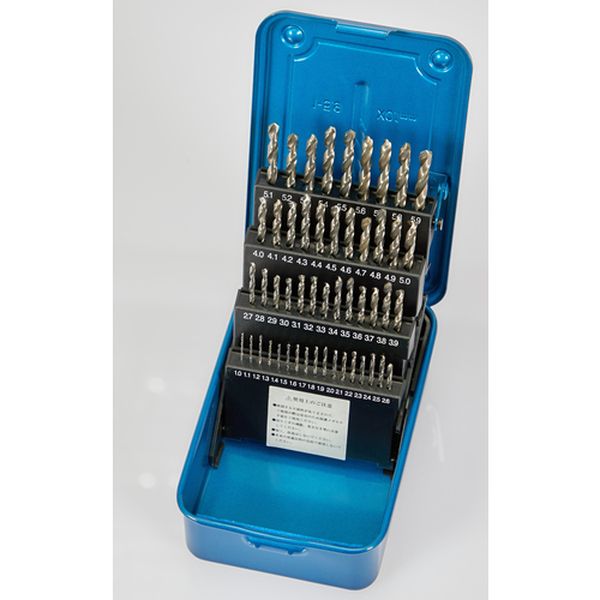 【製造会社店卸し資産あり】 TSHD50SET トラスコ中山(株) TRUSCO ハイスストレートドリル 50本組書き割り(スチール写真容れもの付) TSHD-50SET JP店