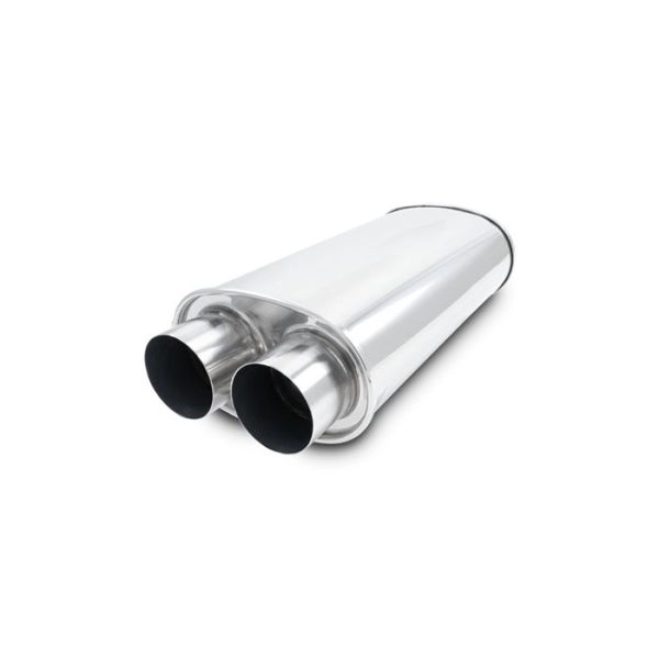 【USA在庫あり】 Vibrant Universal Streetpower 2.5in ステンレススチール Dual In-Out Oval マフラー vib10535 JP店
