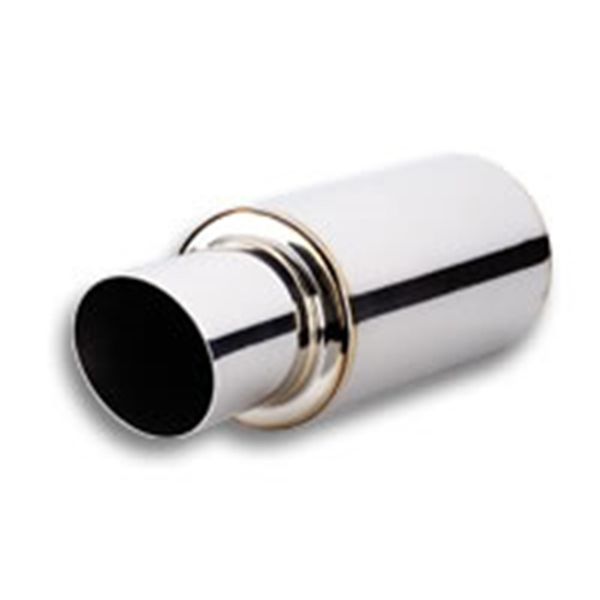 【USA在庫あり】 Vibrant TPV Turbo Round マフラー (17in Long) with 4in Round Tip Angle Cut - 3in インレット I.D. vib1061 JP店