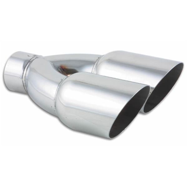 【USA在庫あり】 Vibrant Dual 3.5in Round SS エキゾーストチップ (シングル Wall Angle Cut) vib1333 JP店