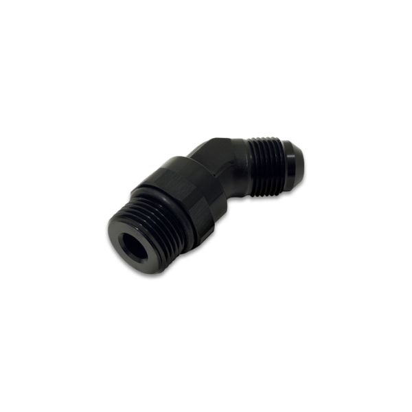 【USA在庫あり】 Vibrant -6AN Male Flare to Male -6AN ORB Swivel 45 Degree アダプター フィッティング -アルマイト ブラック vib16940 JP店