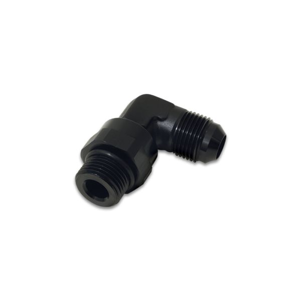 【USA在庫あり】 Vibrant -8AN Male Flare to Male -8AN ORB Swivel 90 Degree アダプター フィッティング -アルマイト ブラック vib16964 JP店