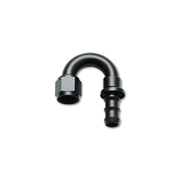 【USA在庫あり】 Vibrant -4AN Push-On 180 Deg ホースエンド フィッティング アルミニウム vib22804 JP店