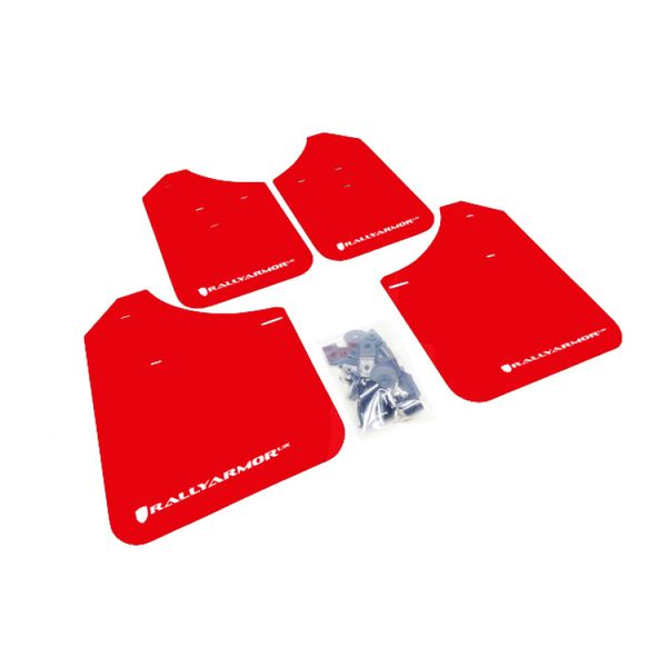 【USA在庫あり】 Rally Armor 02年-07年 スバル WRX/STI/RS/2.5i (Wagons Req. Mod.) レッド UR Mud Flap w/ White Logo ralMF1-UR-RD/WH JP店