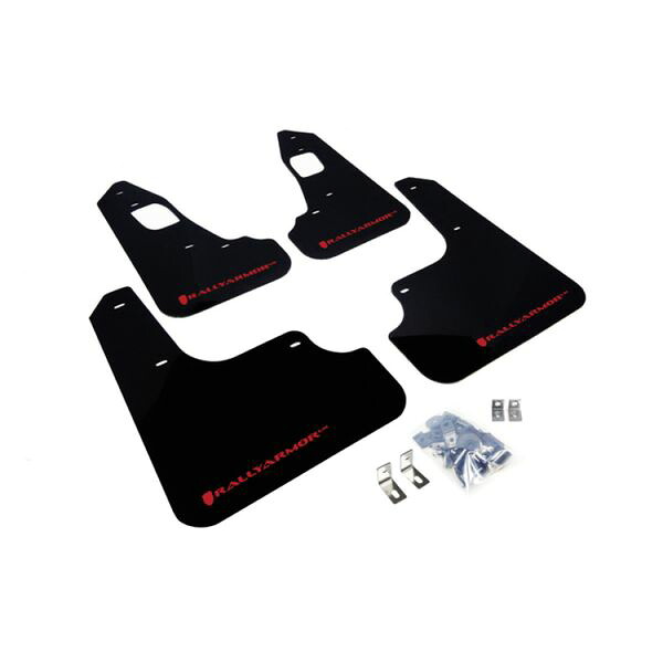 【USA在庫あり】 Rally Armor 08年-17年 ミツビシ EVO X ブラック UR Mud Flap w/ レッド Logo ralMF10-UR-BLK/RD JP店