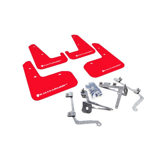 【USA在庫あり】 Rally Armor 11年-14年 スバル WRX/STI (Sedan Only) レッド UR Mud Flap w/ White Logo ralMF19-UR-RD/WH JP店