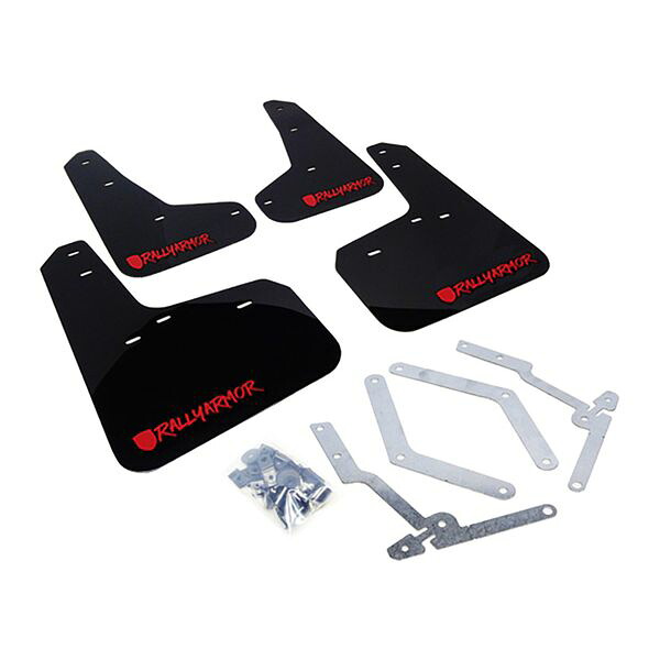 【USA在庫あり】 Rally Armor 12年-19年 フォード Focus ST / 16年-19年 RS ブラック UR Mud Flap w/ レッド Altered Font Logo ralMF27-UR-BLK/RD-X JP店