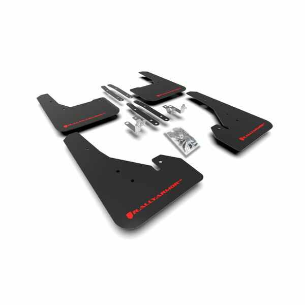【USA在庫あり】 Rally Armor 18年-22年 トヨタ Corolla Hatchback ブラック UR Mud Flap レッド Logo ralMF67-UR-BLK/RD JP店