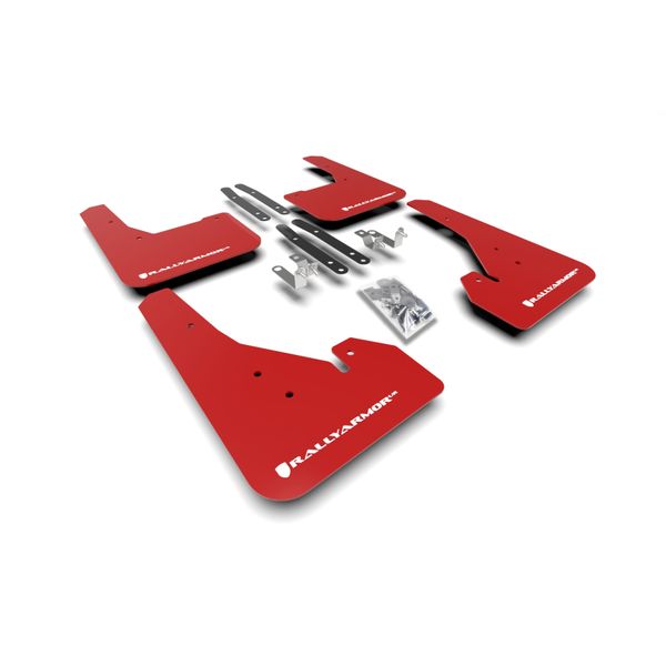 【USA在庫あり】 Rally Armor 18年-22年 トヨタ Corolla Hatchback レッド UR Mud Flap w/ White Logo ralMF67-UR-RD/WH JP店