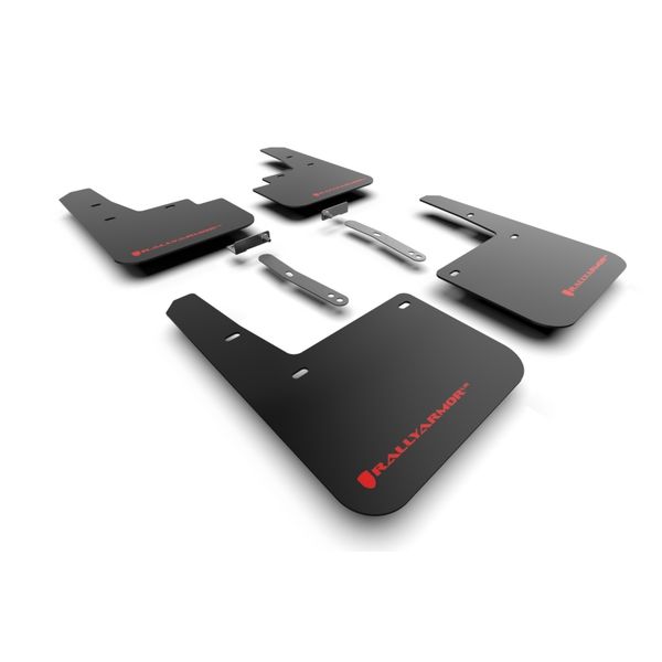 【USA在庫あり】 Rally Armor 2022 ヒュンダイ Kona N Line Black UR Mud Flap w/ Red Logo ralMF93-UR-BLK-RD JP店