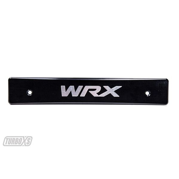 【USA在庫あり】 Turbo XS 15年-17年 スバル WRX/STi ビレット アルミニウム ライセンスプレート Delete ブラック Machined WRX ロゴ txsWS15-LPD-BLK-WRX JP店