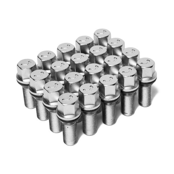 【USA在庫あり】 Vossen Lug Bolt - 14x1.5 - 30mm - 17mm Hex - Cone Seat シルバー (20個入り) vosLUG-B1450-30-CH JP店