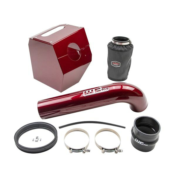 【USA在庫あり】 Wehrli 17年-19年 シボレー 6.6L L5P Duramax 4in インテークキット WCFab レッド wcfWCF100344-RED JP店