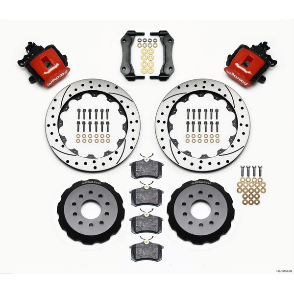 【USA在庫あり】 Wilwood Combination パーキングブレーキ Rear Kit 12.88in Drilled Red Mustang 94-04 wil140-10158-DR JP店