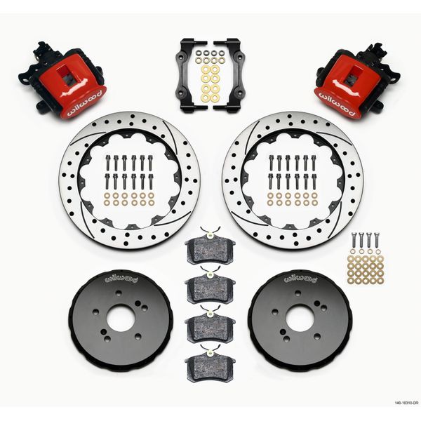 【USA在庫あり】 Wilwood Combination パーキングブレーキ Rear Kit 12.88in Drilled Red Honda S2000 wil140-10310-DR JP店