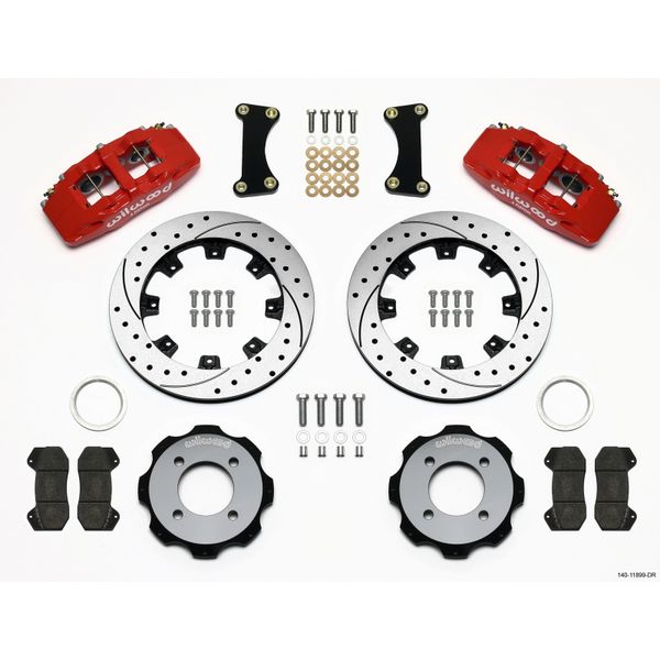 【USA在庫あり】 Wilwood Dynapro 6 フロント Hat Kit 12.19in Drilled Red 2011 Fiesta wil140-11899-DR JP店