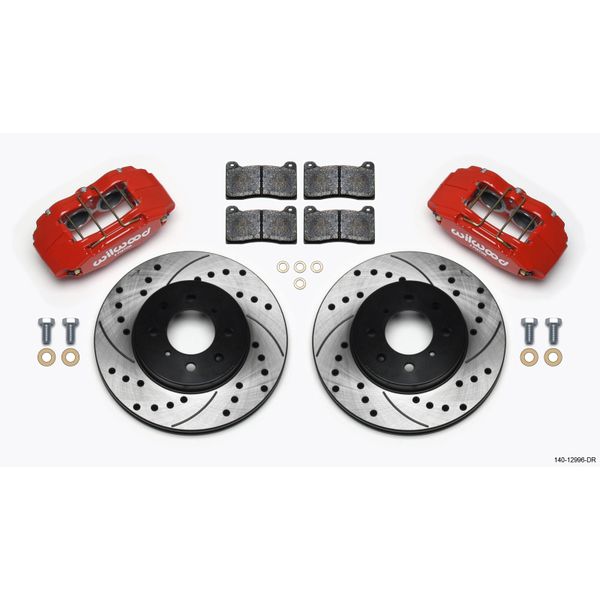【USA在庫あり】 Wilwood DPHA フロント Caliper & Rotor Kit Drill Red Honda / Acura w/ 262mm OE Rotor wil140-12996-DR JP店