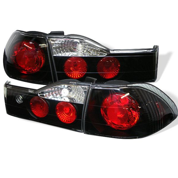 【USA在庫あり】 Spyder ホンダ Accord 01年-02年 4Dr Euro Style テールライト ブラック ALT-YD-HA01-4D-BK spy5003959 JP店
