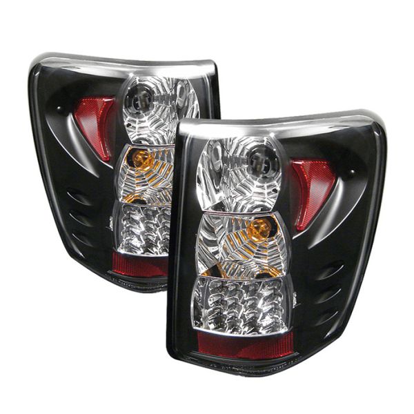 【USA在庫あり】 Spyder Jeep Grand Cherokee 99年-04年 LED テールライト Version 2 ブラック ALT-YD-JGC99-LED-BK-G2 spy5005663 JP店