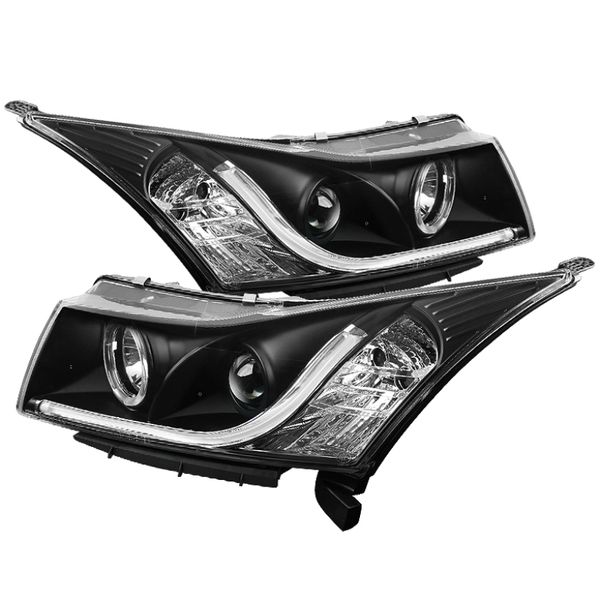 【USA在庫あり】 Spyder シボレー Cruze 11年-14年 プロジェクター ヘッドライト Light チューブ DRL ブラック PRO-YD-CCRZ11-LTDRL-BK spy5074164 JP店