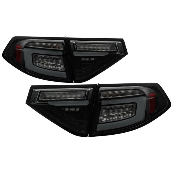 【USA在庫あり】 Spyder 08年-14年 Subara Impreza WRX Hatchback LED テールライト Seq Signal ブラック スモーク ALT-YD-SI085D-SEQ-BSM spy5086747 JP店