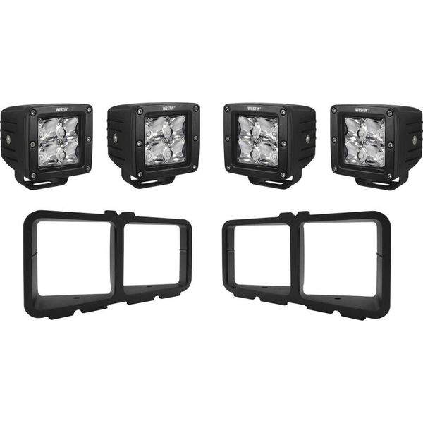 【USA在庫あり】 Westin Universal Light Kit for Outlaw フロント Bumpers - Textured ブラック wes58-9915 JP店