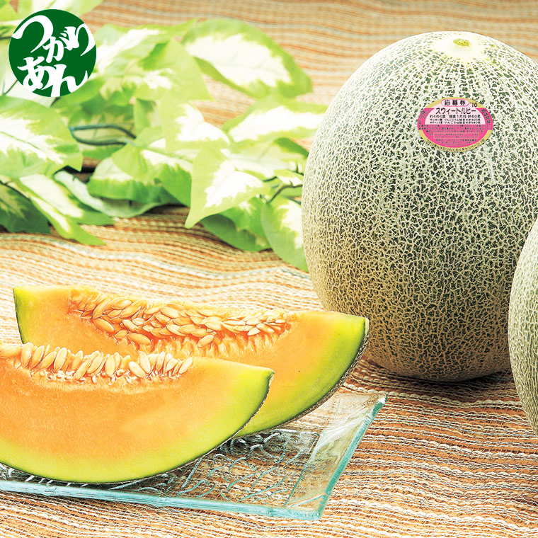 《予約／7月下旬～》つがりあんメロン 青森県産 スウィートルビー 約8kg 5～6玉 秀品 送料無料【7月25日～8月6日前後に発送】メロン 青森 つがりあん ギフト お見舞い 最 高級 お取り寄せ 通販 青森 2025 弘果 販売 おすすめ 人気 お中元 御中元 夏 ギフト 弘果