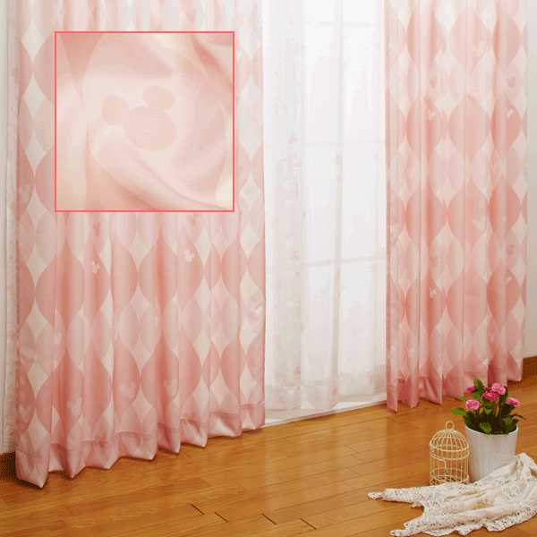 楽天市場】日本製 ディズニーミッキー＆ミニー遮熱カーテン 100