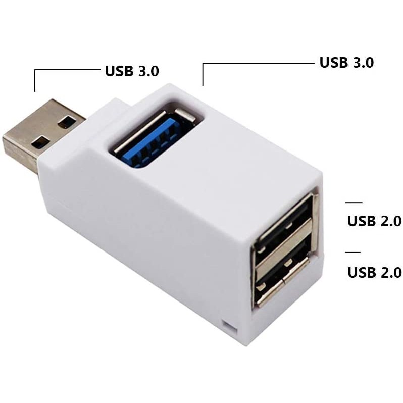 USBハブ 3ポート USB2.0コンボハブ USB3.0 《ホワイト》 コンパクト 代引不可 定形外郵便 小型 拡張 軽量 送料無料 正規品!  USB3.0