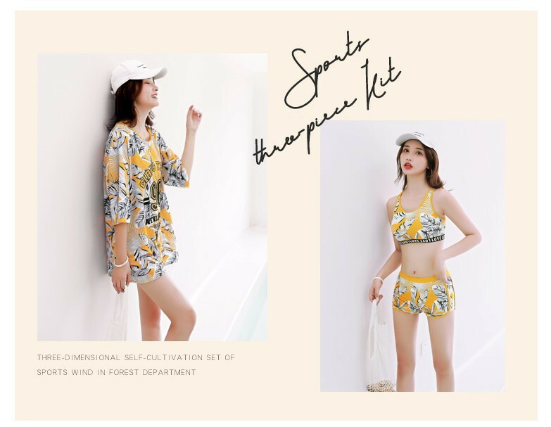 水着 中学生 高校生 学生 体型カバー ラッシュガード 授業 ママ水着 代 代 代 おしゃれ かわいい 韓国 スポーティー ビキニ フェス Tシャツ 3点セット イエロー ゆったり セクシー タンキニ Crunchusers Com