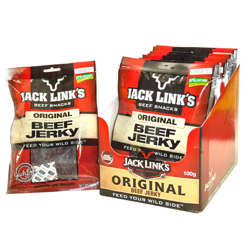 【楽天市場】送料無料 ジャックリンクス ビーフジャーキー オリジナル (100g×12袋)：ひろしまグルメショップ