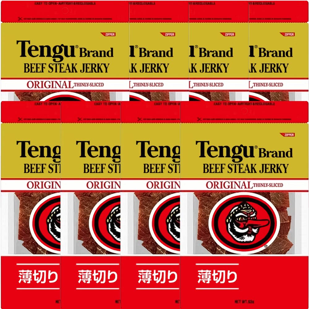 送料無料 テング ビーフジャーキー 薄切り 93g×8袋セット おつまみ 天狗 肉乾