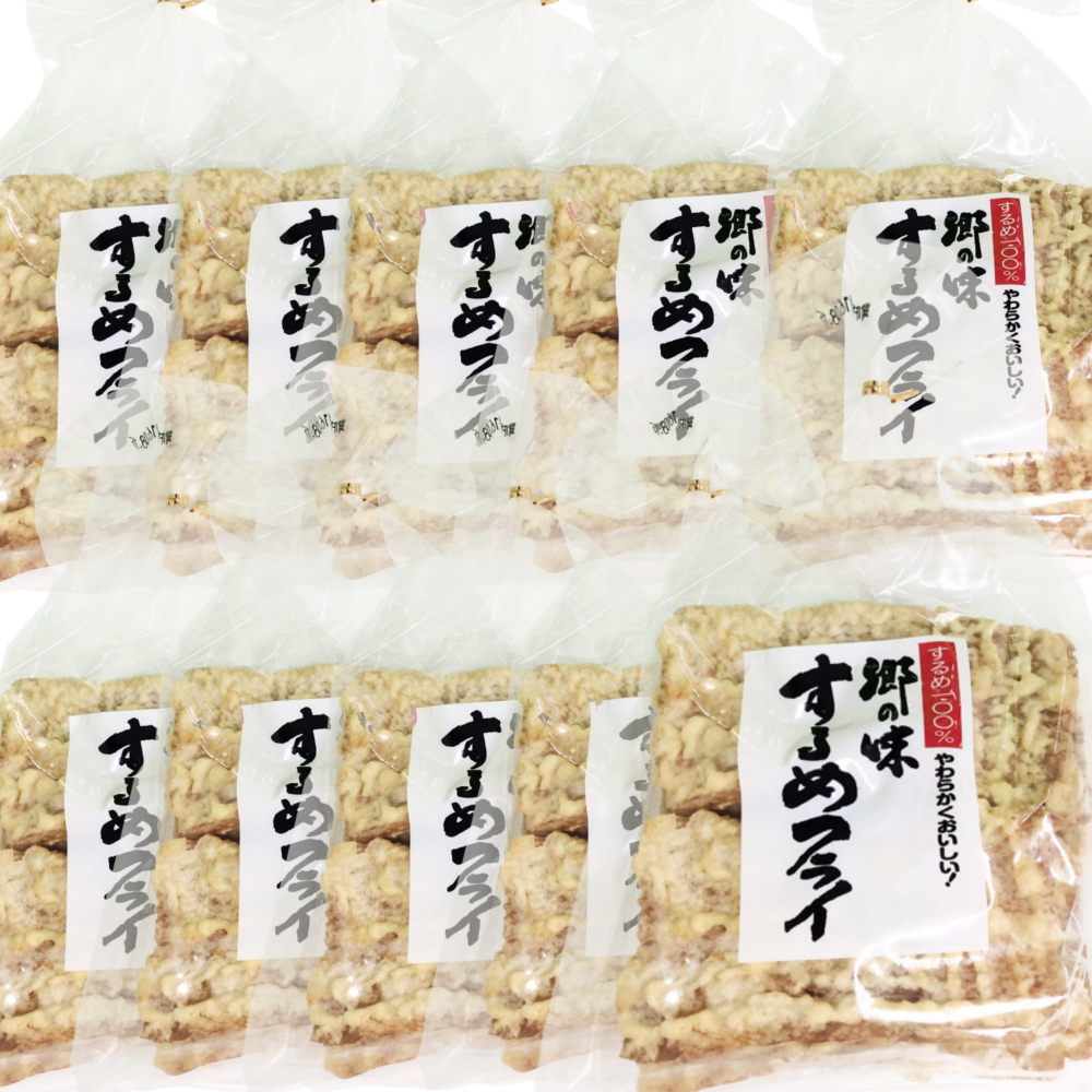 楽天市場 送料無料 郷の味 するめフライ ７枚入り １０袋 しっとりやわらかタイプ一番人気 イカフライ イカ天 おつまみ 宴会 ひろしまグルメショップ