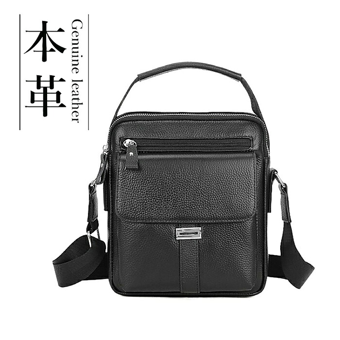 ショルダーバッグ メンズバッグ 2way 本革 牛革 レザー 斜め掛け 肩掛け 手提げ メッセンジャーバッグ おしゃれ かっこいい カジュアル ビジネス 通勤 カバン 父の日 敬老の日 誕生日 就職祝い ギフト プレゼント 30代 40代 50代 60代 黒 ブラック