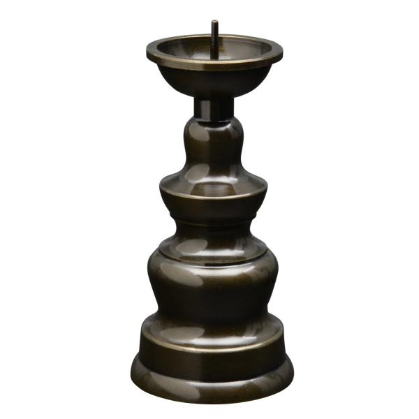 置き目ソク立て 火立て 仏具 陵丘 始祖 黒光色 2号 2.5号 3号 3.5号 4号 4.5号 5号  仏壇 聖餐台 お線香 金管楽器 ろうそく