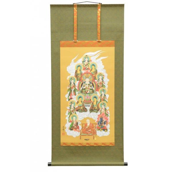 楽天市場】【ポイント10倍 〜2/23 01:59】掛軸「十三仏」大師入り 4尺