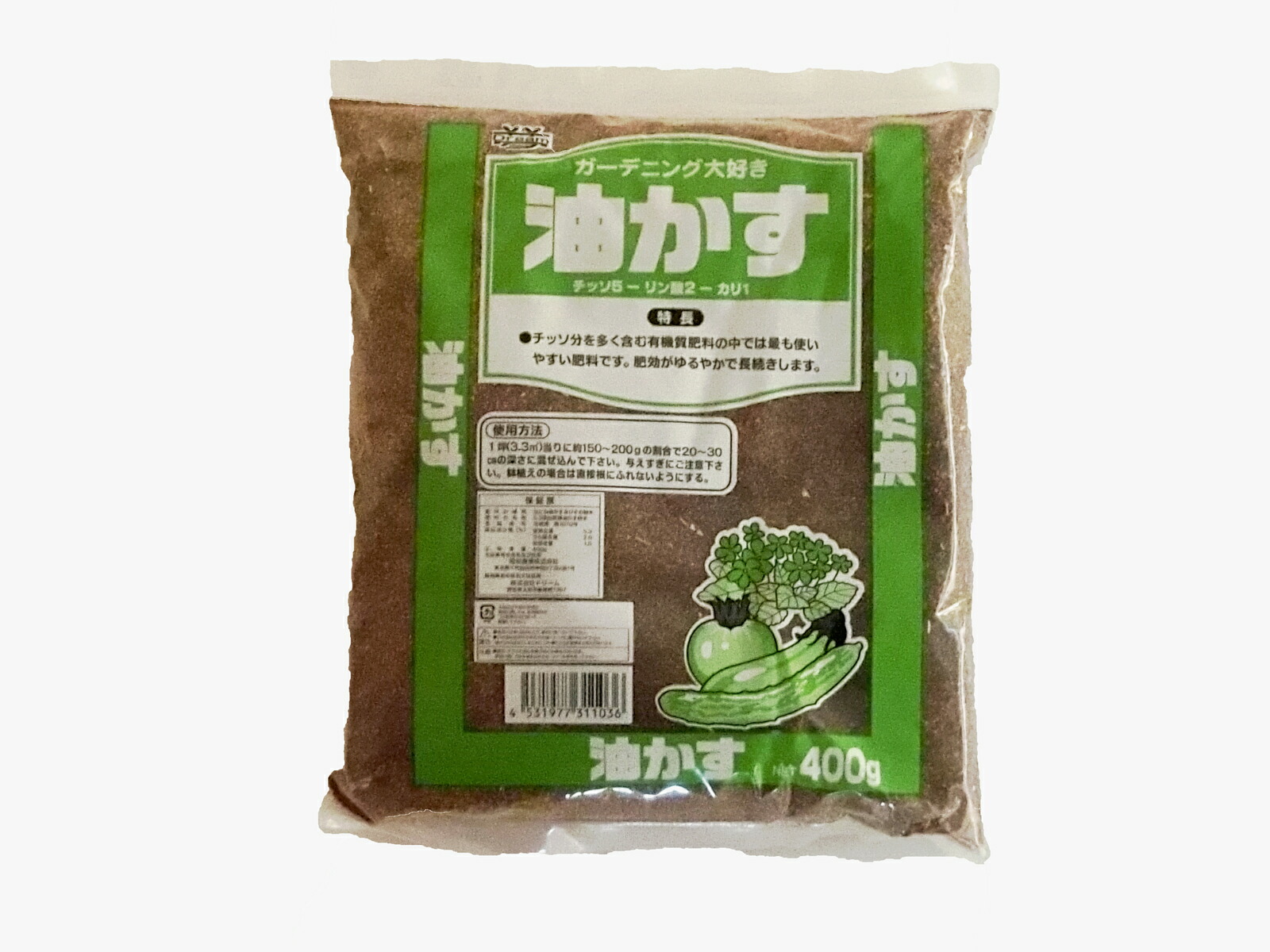 楽天市場 油かす 400ｇ 窒素5 リン酸2 カリ1 園芸 肥料 肥料のドリーム 楽天市場店