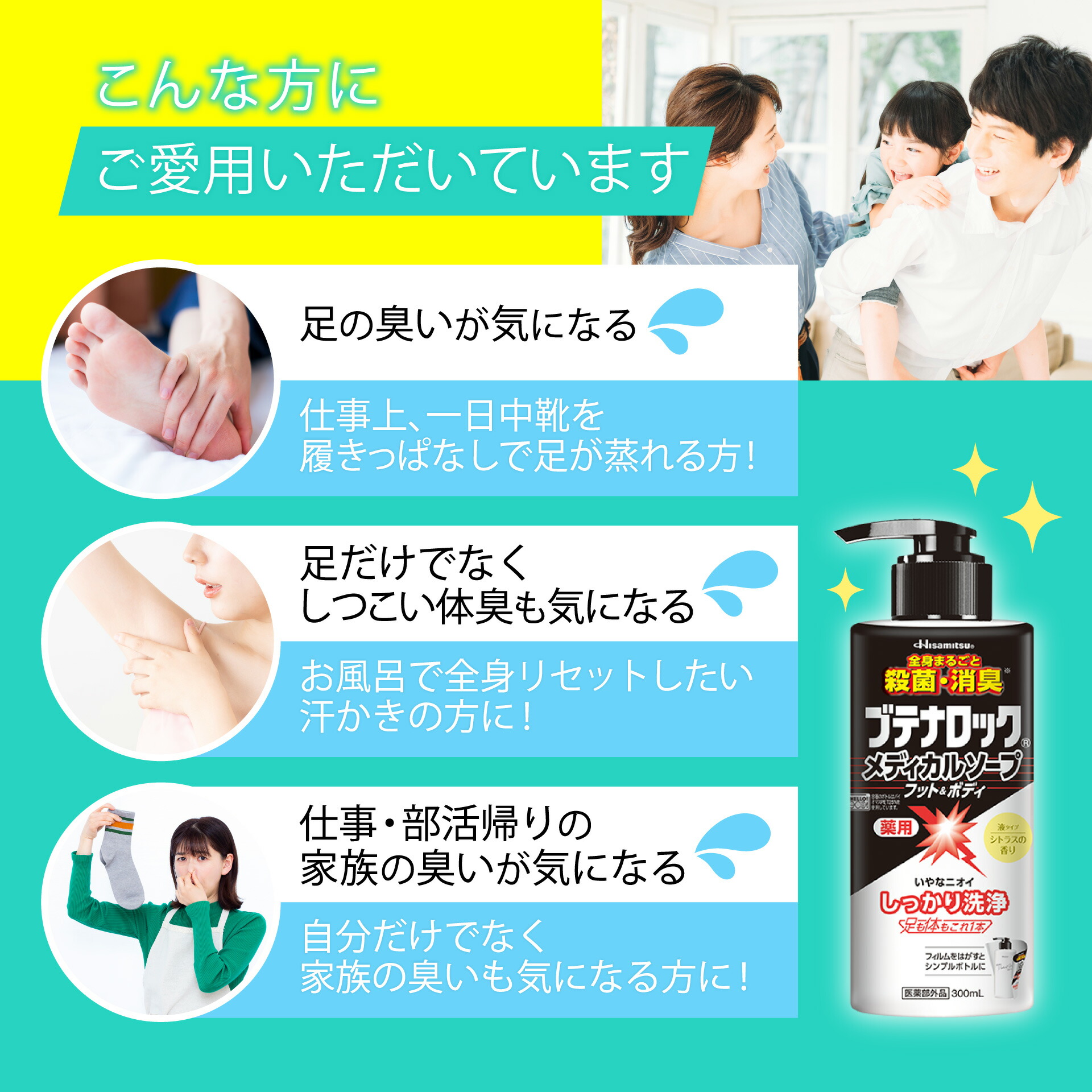 全身使えます！薬用 BL ブテナロック メディカルソープ フット＆ボディ