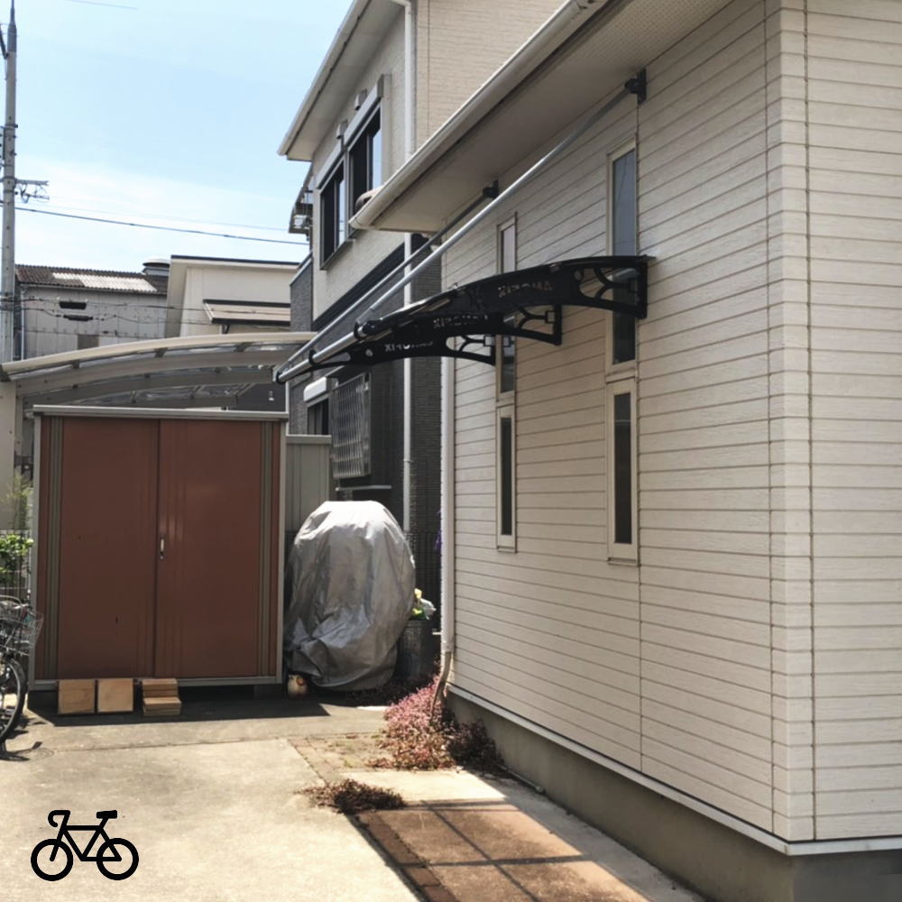 自転車置き場 庇 出幅127cm D127 ケノフィックス 屋根 サイクルポート Diy 日よけ 雨除け 後付け 玄関 勝手口 玄関ひさし 勝手口ひさし 電動自転車 ひさしっくす 送料無料 Alternativesolutionsusa Net