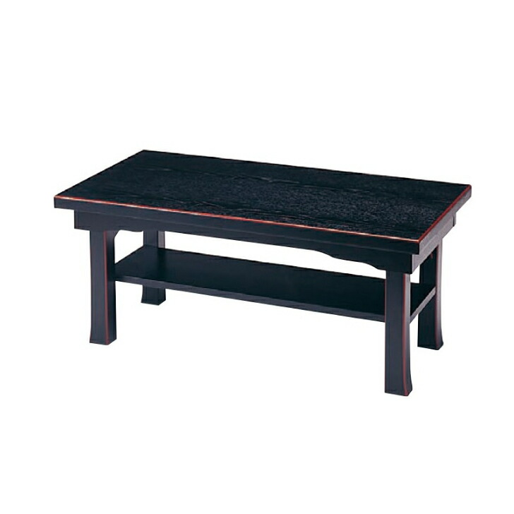 楽天市場】新二月堂机 [宝相華入][黒塗面朱][折畳式/板バネ式]幅2.0尺