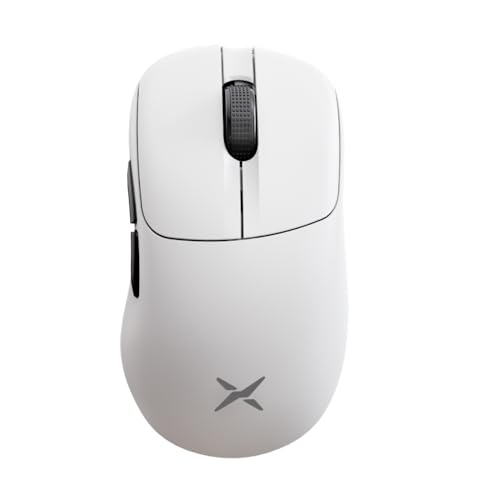 DELUX M500PRO ゲーミングマウス 無線、60.5g軽量、8000Hzポーリングレート、小手用、3モード接続、PAW3395センサー26000DPI、クリック寿命1億回、マグネット式充電ベース付き(ホワイト)