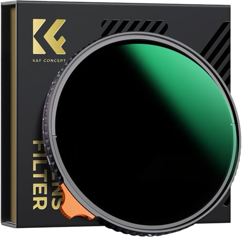 K&F Concept 77mm 可変NDフィルター ND3-ND1000 日本製AGC光学ガラス HD超解像力 低い反射率 360°無段階調節可能 28層ナノコーティング 撥水防汚キズ防止 薄型 ビデオ/風景撮影のレンズフィルターメーカー直営店|Historia 店