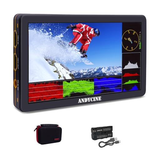 ANDYCINE T6 6inデジタル一眼レフビデオモニター 1920x1080 耐久アルミシェルオンカメラ4K HDMI管する全砂紋、3D LUT（蓄電池、持ちはこび入れもの同梱）