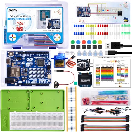 GeeekPi UNO R4 WiFi キット、プログラミング用チュートリアル付き UNO R4 WiFi ボード