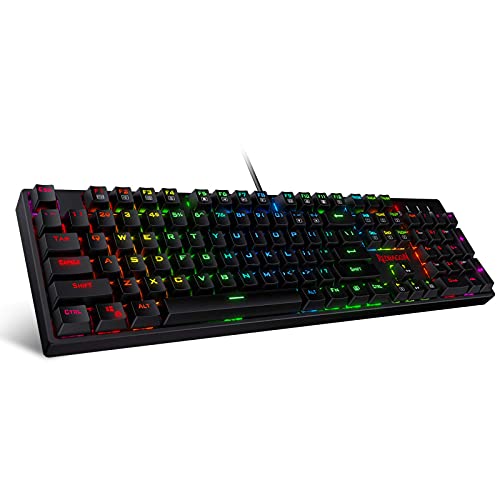 Redragon K582ゲーミングキーボード104キー 赤軸メカニカルキーボード RGB LEDバックライト付き USB有線ゲーム用オフィス用キーボード 6,305円