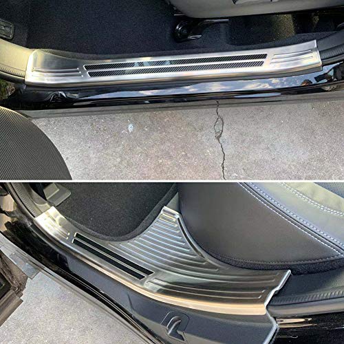 RUIQ スバル 新型 フォレスター SK系 専用 内装 ステンレスステップ ガーニッシュ サイドステップガーニッシュ Subaru New Forester 専用設計 (銀色, 内側) 9,547円