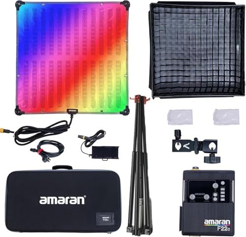 Aputure Amaran F22C RGBWW映画化ともし火200Ｗ 折り畳み式 大いさ60*60糎 盛りだくさん色合い CRI ?95，TLCI ?98 色体温2500K-7500K 7000lux @1m(7500K) 適用業務抑えつける 15類概念の照明装置成り行き 無座標軸調光 ホンブルグ帽ボックス席付き添い人 映画化用LED揺るぎ無い光ともし火 軽さ