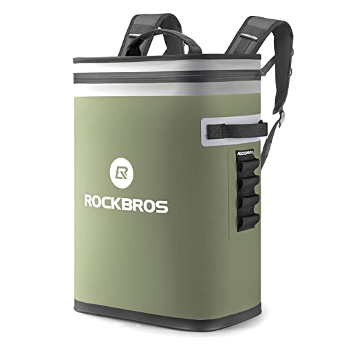 ROCKBROS(ロックブロス)クーラーボックス 保冷バッグ リュック型 ソフトクーラー 高保冷力 大容量 軽量 防水 キャンプ 釣り 花火 バーベキュー ピクニック(グリーン)